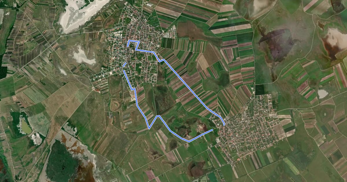 Маршрут Illmitz-Apetlon-Runde (27) на спутниковом снимке