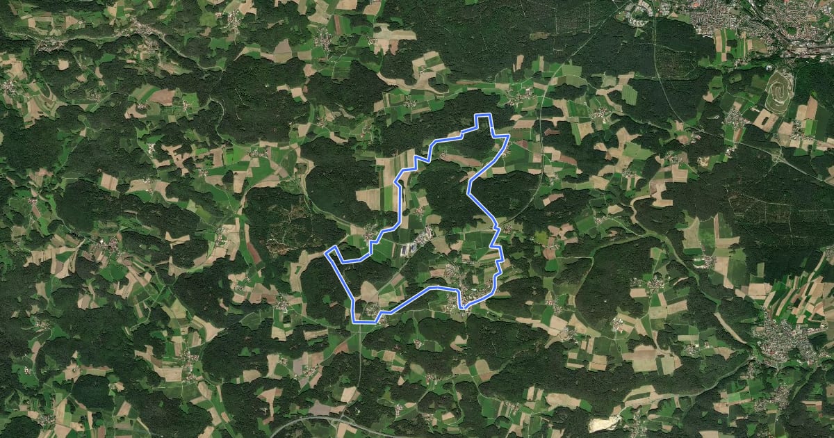 Маршрут Illschwang Wanderweg 2 на спутниковом снимке