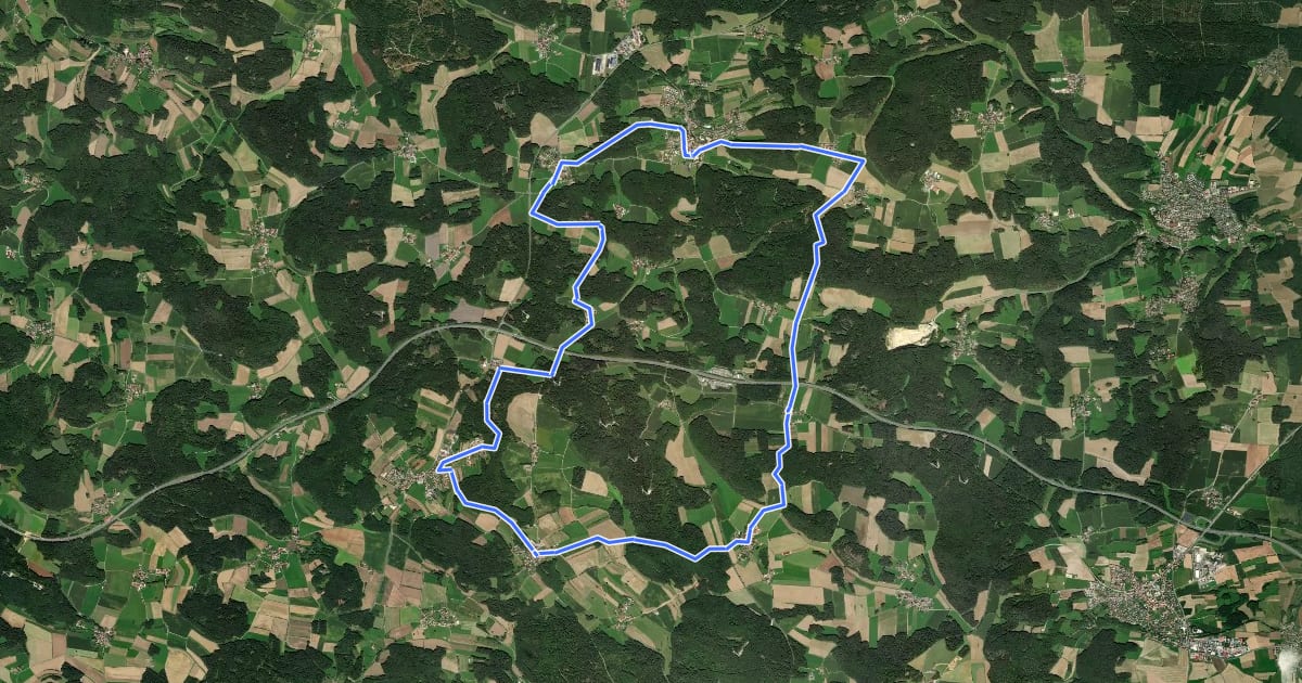 Маршрут Illschwang Wanderweg 25 на спутниковом снимке