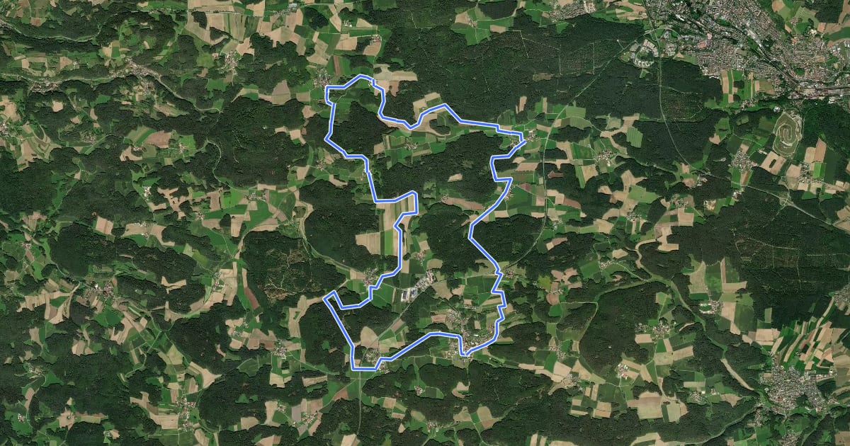 Маршрут Illschwang Wanderweg 3 на спутниковом снимке