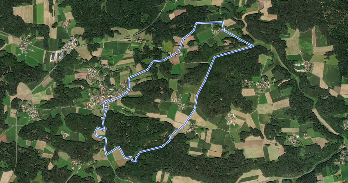 Маршрут Illschwang Wanderweg 4 на спутниковом снимке