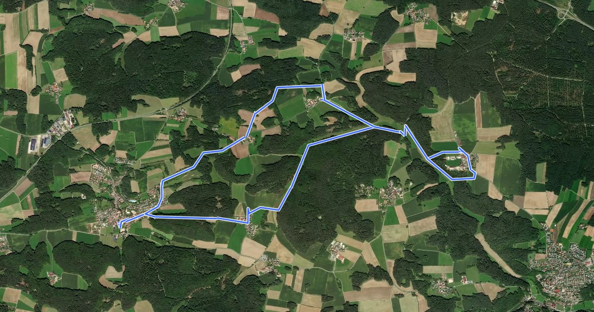 Маршрут Illschwang Wanderweg 6 на спутниковом снимке