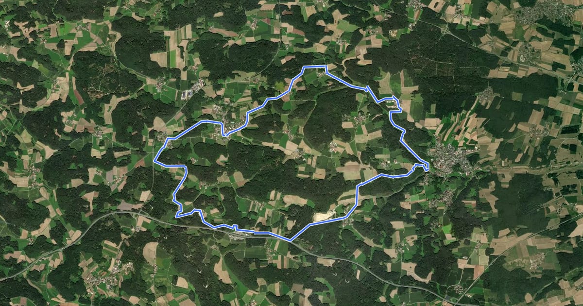Маршрут Illschwang Wanderweg 7 на спутниковом снимке