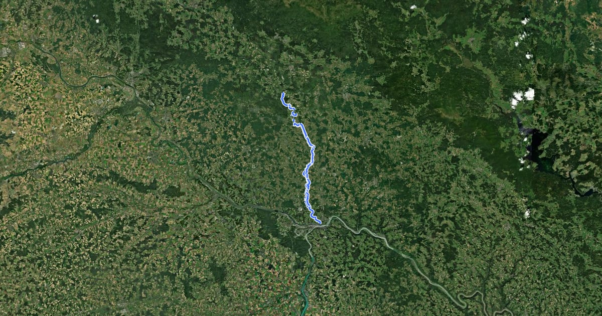 Маршрут Ilztalwanderweg Nr. 2 на спутниковом снимке