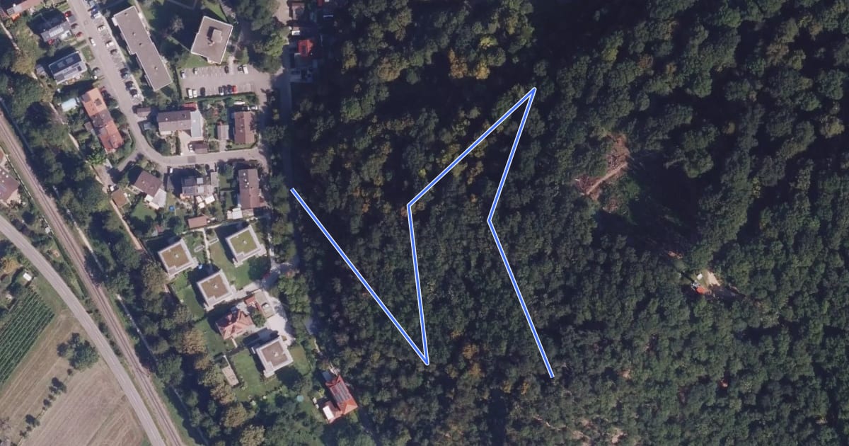 Маршрут Im Eichenwald - Staufen Felsenkeller на спутниковом снимке