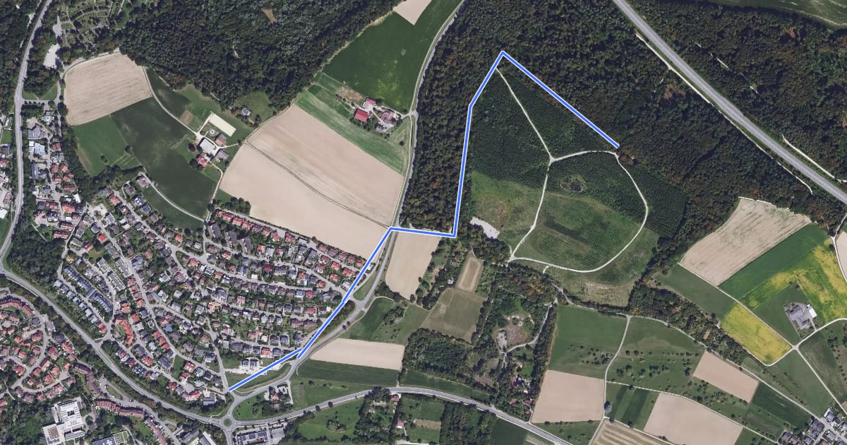 Маршрут Im Hirschbrunn - Radolfzell Weinburg на спутниковом снимке