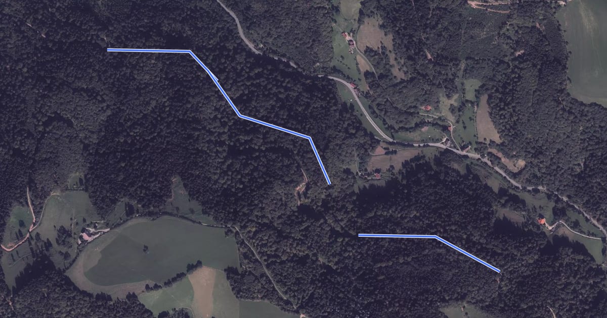 Маршрут Im Ränkwald - Kunklerwald на спутниковом снимке