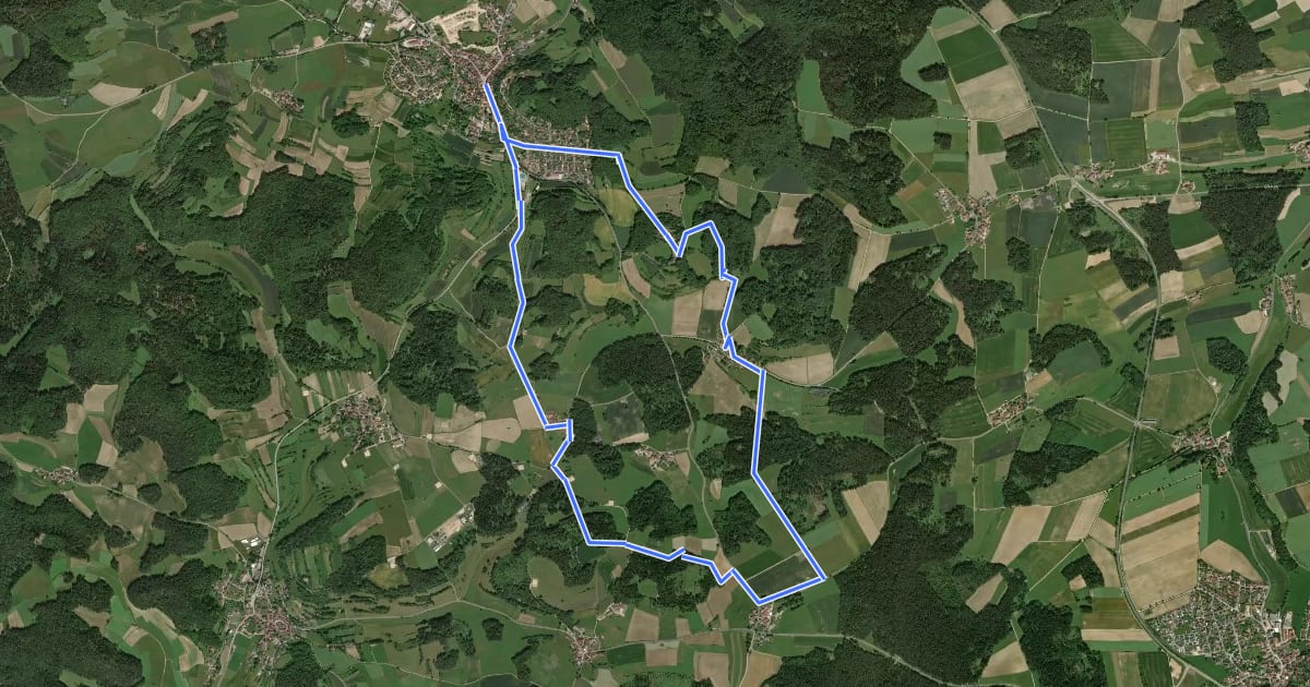 Маршрут Im Süden Königsteins - Rundtour Nr. 15 на спутниковом снимке