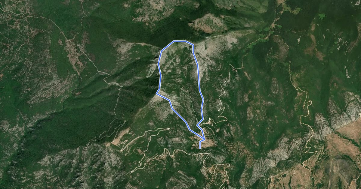 Маршрут Imera Karpouzi Trail на спутниковом снимке