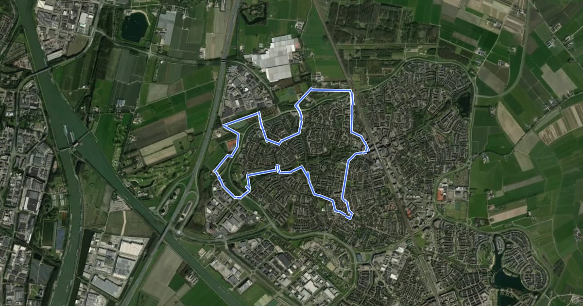 Маршрут Imkerspark & Oude Dorp на спутниковом снимке