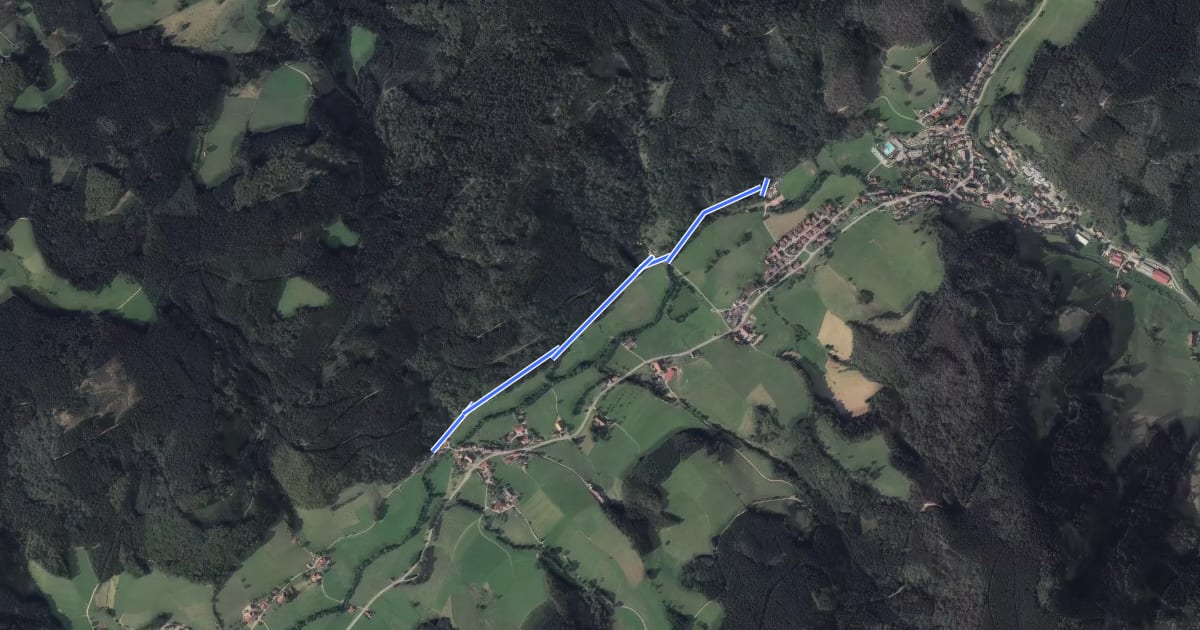 Маршрут In den Höfen - Sportplatz Oberprechtal на спутниковом снимке