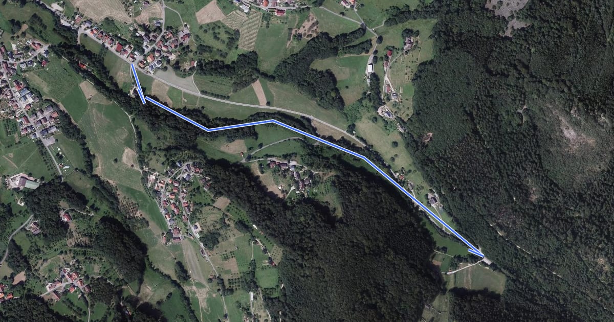 Маршрут In der Au - Eiserne Brücke на спутниковом снимке