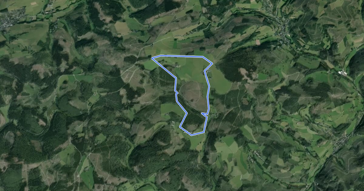 Маршрут In der Wittgensteiner Schweiz на спутниковом снимке