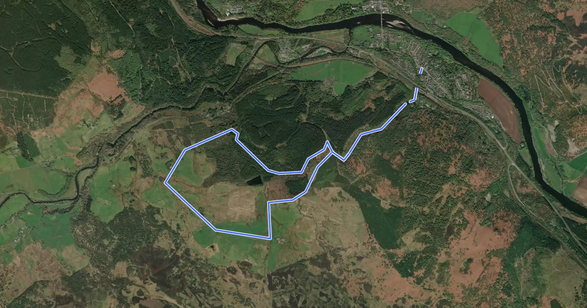 Маршрут Inchewan Path на спутниковом снимке