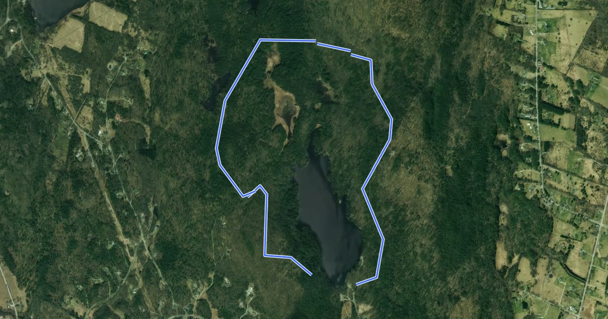 Маршрут Indian Brook Outer Loop на спутниковом снимке