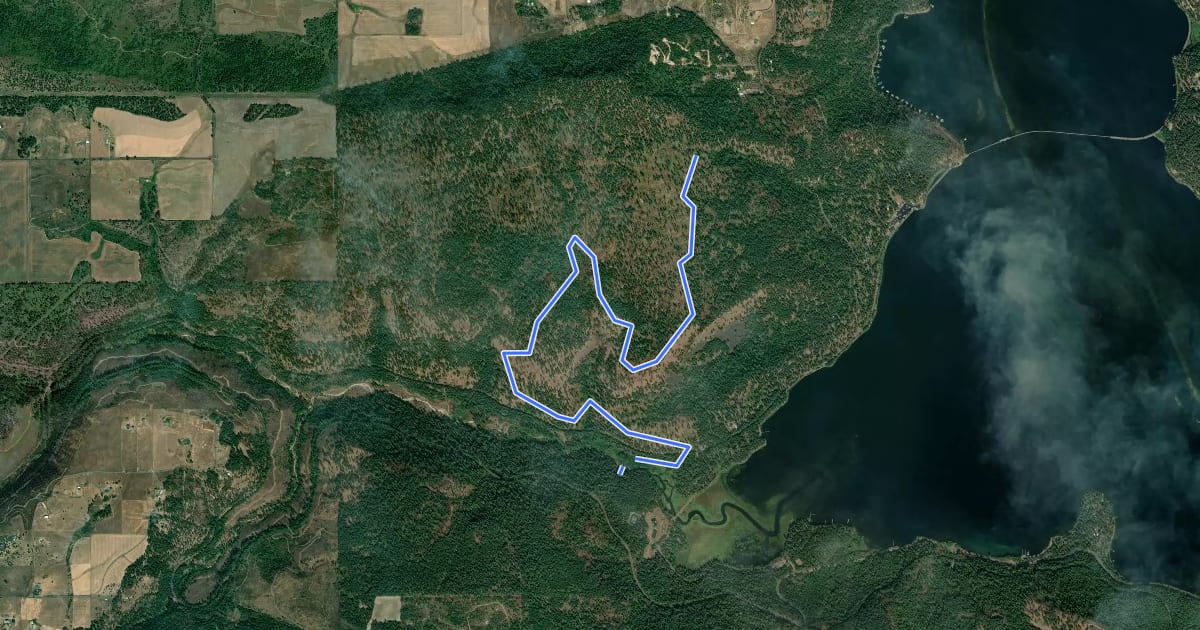 Маршрут Indian Cliffs Horse Trail на спутниковом снимке