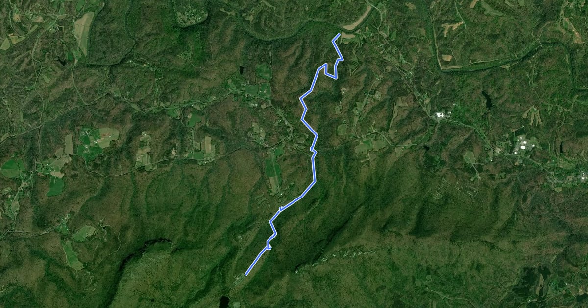 Маршрут Indian Creek Trail на спутниковом снимке