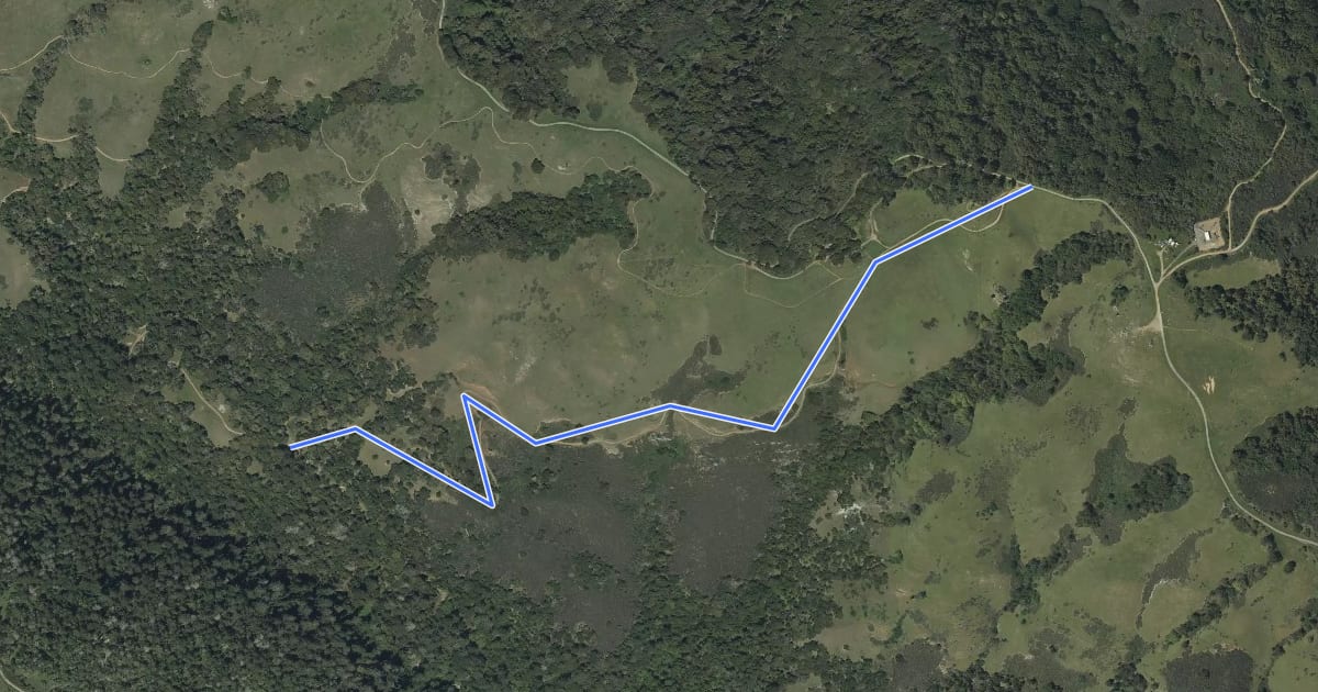 Маршрут Indian Creek Trail на спутниковом снимке