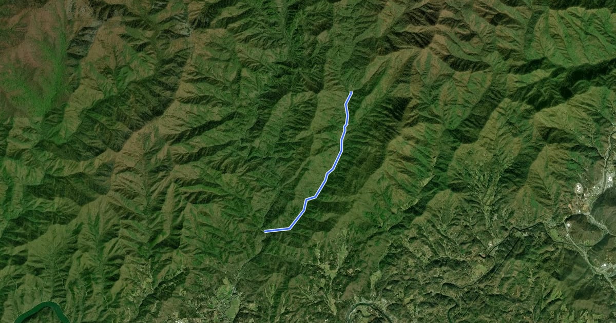 Маршрут Indian Creek Trail на спутниковом снимке