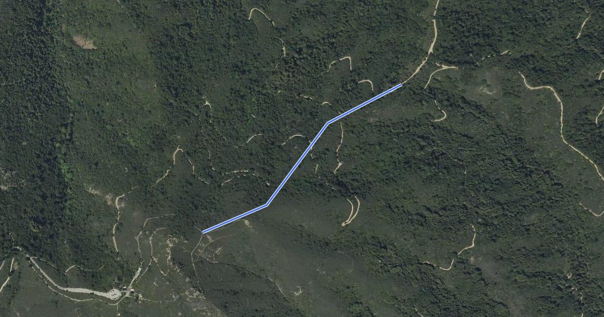 Маршрут Indian Fire Trail на спутниковом снимке