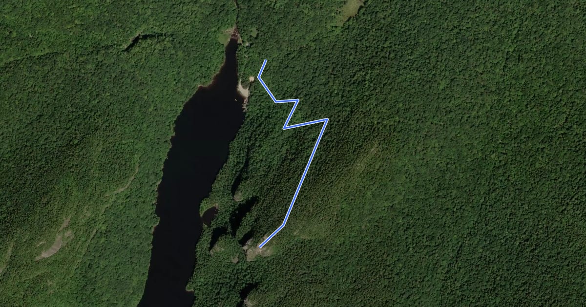 Маршрут Indian Head Trail на спутниковом снимке