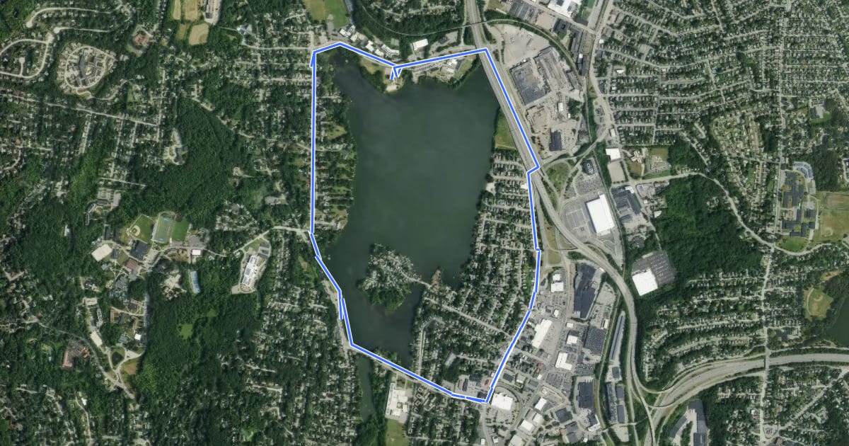 Маршрут Indian Lake Pathway на спутниковом снимке