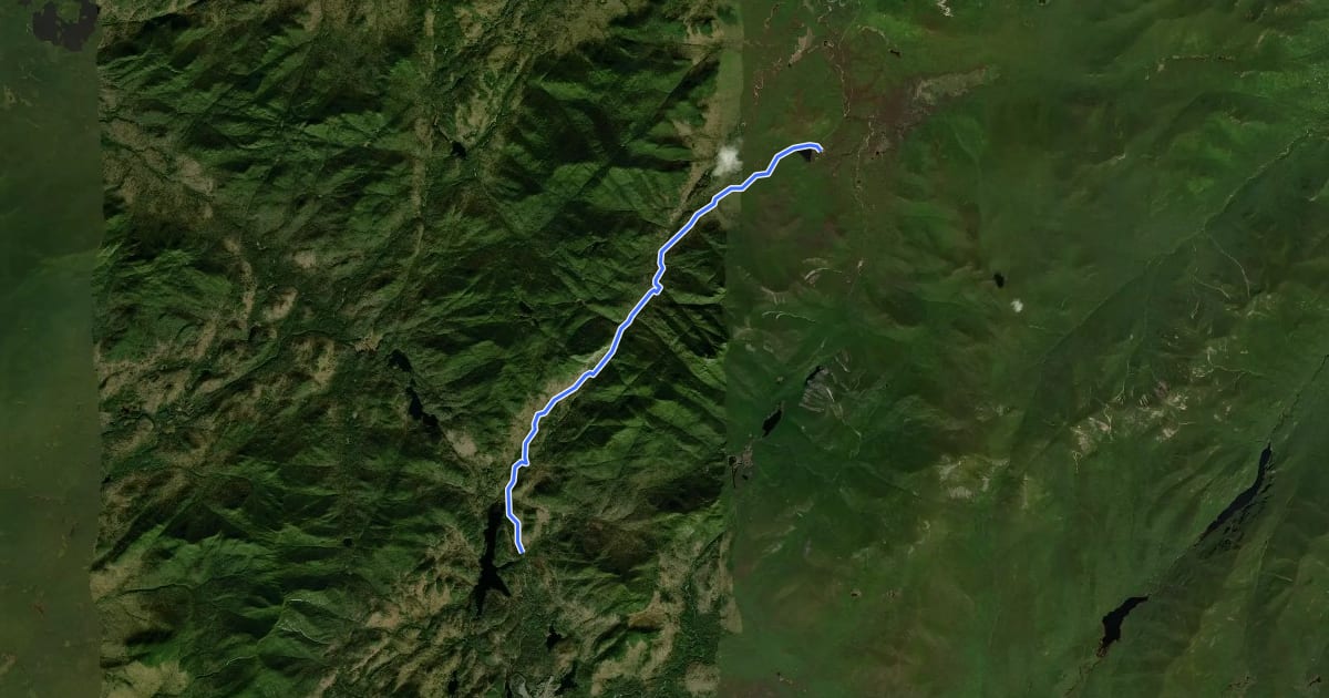 Маршрут Indian Pass Trail на спутниковом снимке