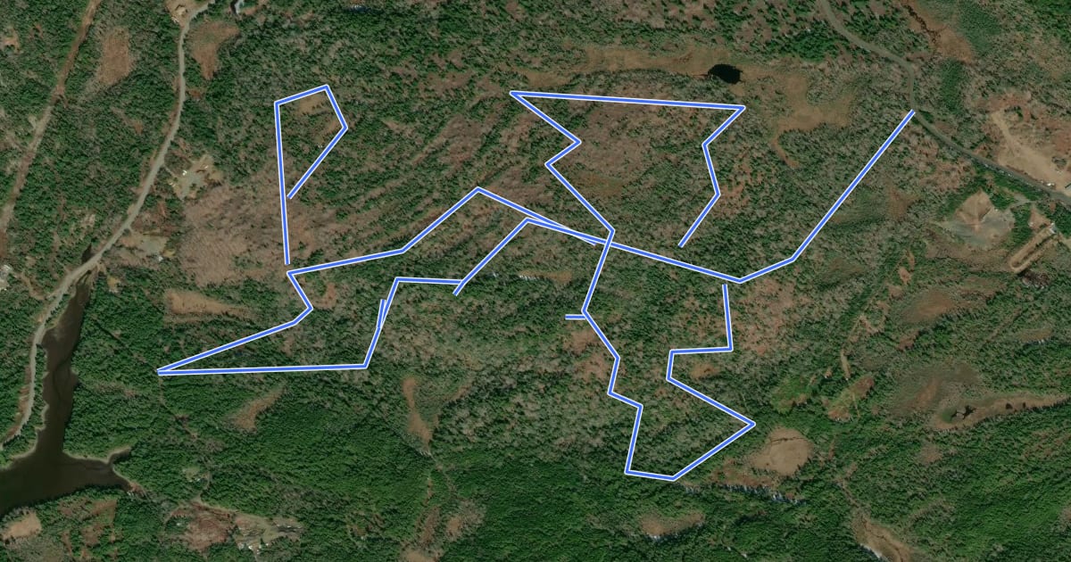 Маршрут Indian Path Common на спутниковом снимке