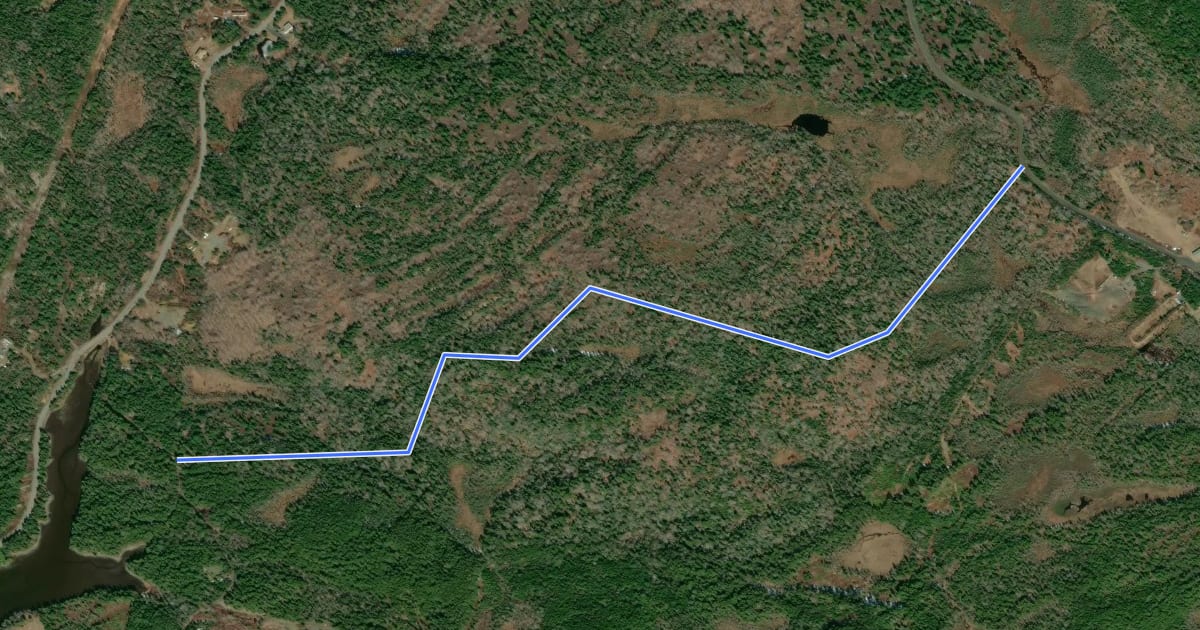 Маршрут Indian Path - Green Route на спутниковом снимке