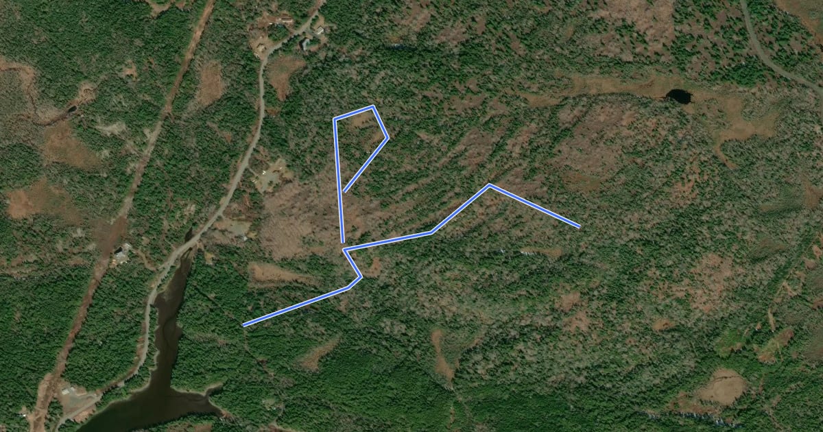 Маршрут Indian Path - Pink Route на спутниковом снимке
