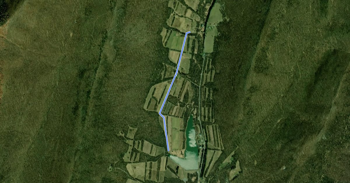 Маршрут Indian Springs - West Long на спутниковом снимке