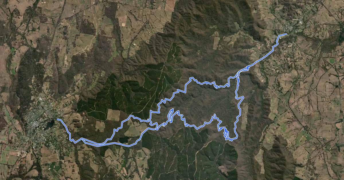 Маршрут Indigo Epic Trail на спутниковом снимке