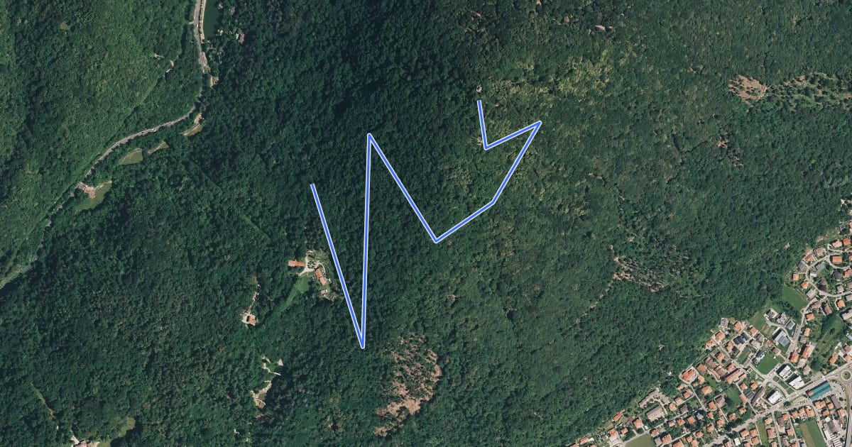 Маршрут Induno Olona - Monte Monarco на спутниковом снимке
