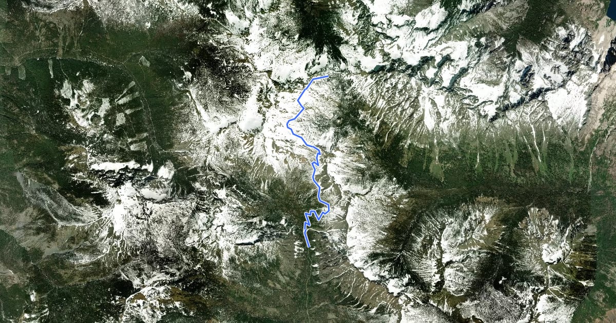 Маршрут Ingalls Way Trail на спутниковом снимке