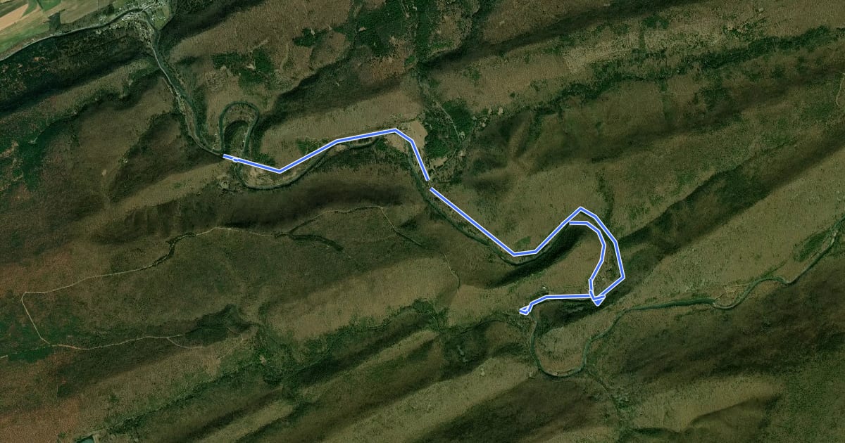 Маршрут Ingleby Trail на спутниковом снимке