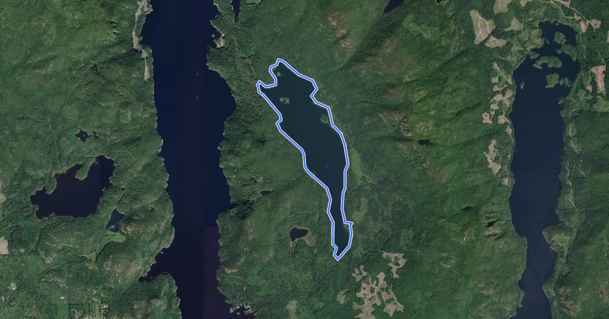 Маршрут Inland Lake Trail на спутниковом снимке