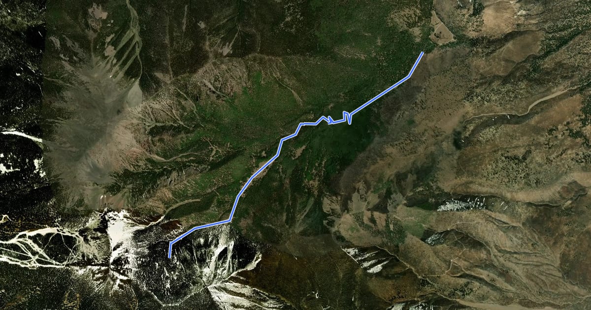 Маршрут Inner Basin Trail #29 на спутниковом снимке