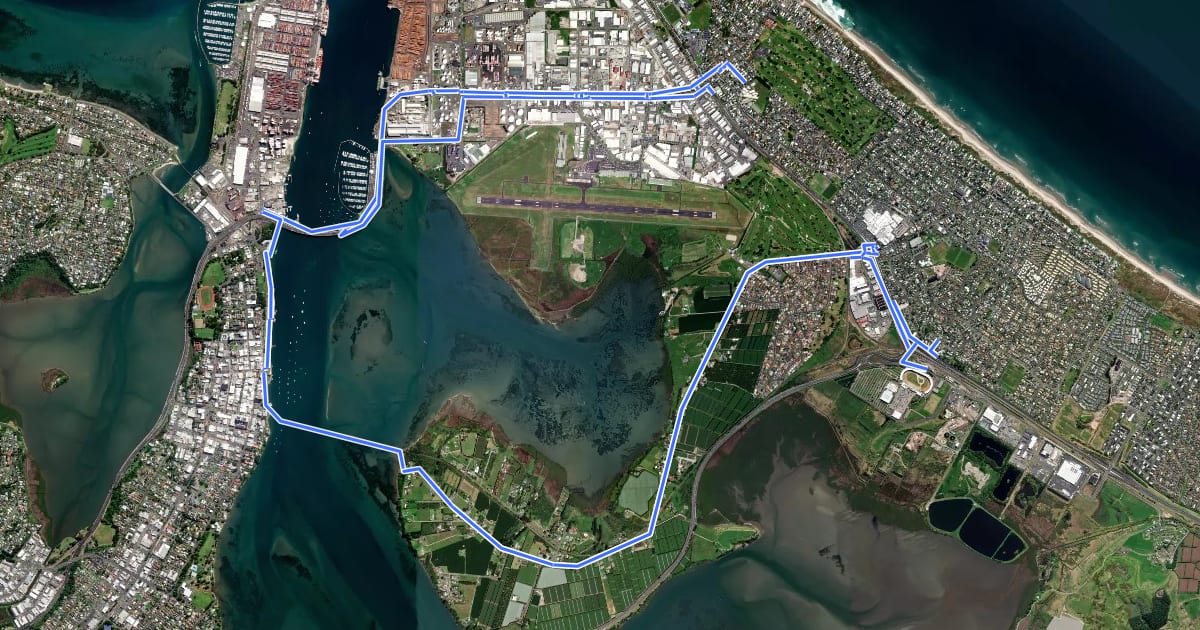 Маршрут Inner Harbour на спутниковом снимке