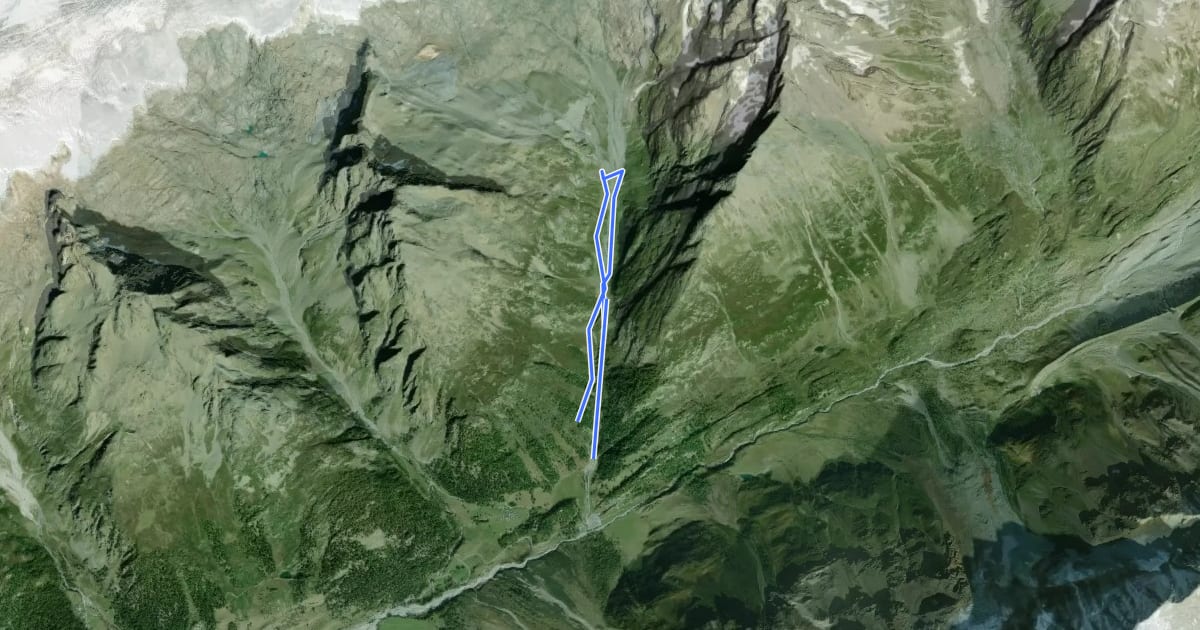 Маршрут Inneres Faflertal на спутниковом снимке