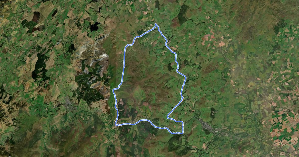 Маршрут Innerleithen Yellow Route на спутниковом снимке