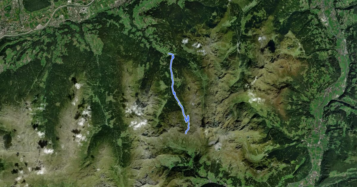 Маршрут Innerst - Geiseljoch на спутниковом снимке