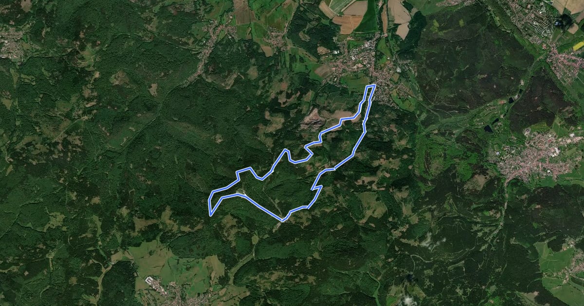 Маршрут Inselsbergtour на спутниковом снимке