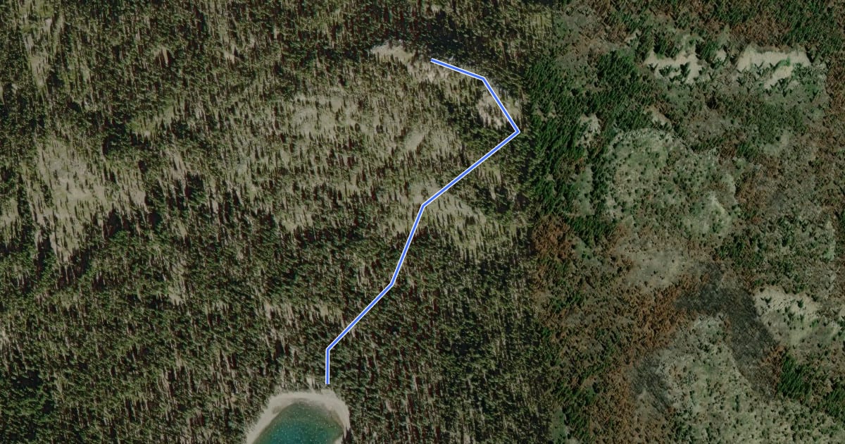 Маршрут Inspiration Point Trail на спутниковом снимке
