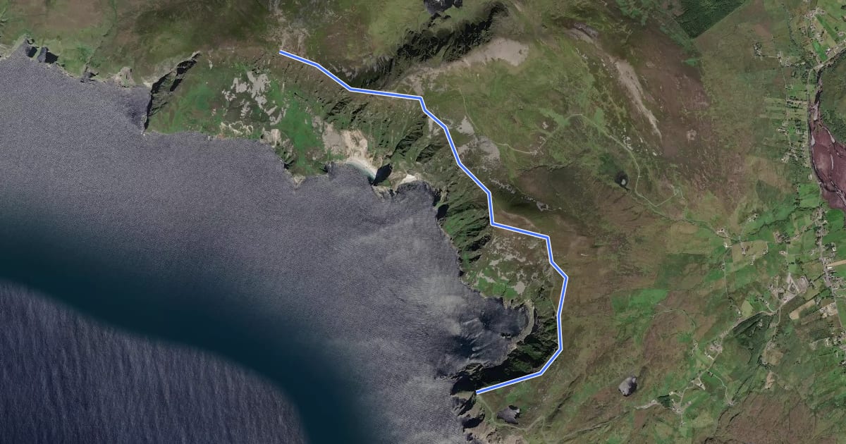 Маршрут International Appalachian Trail Ulster-Ireland на спутниковом снимке