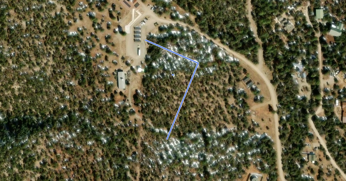 Маршрут Interpretive Trail на спутниковом снимке