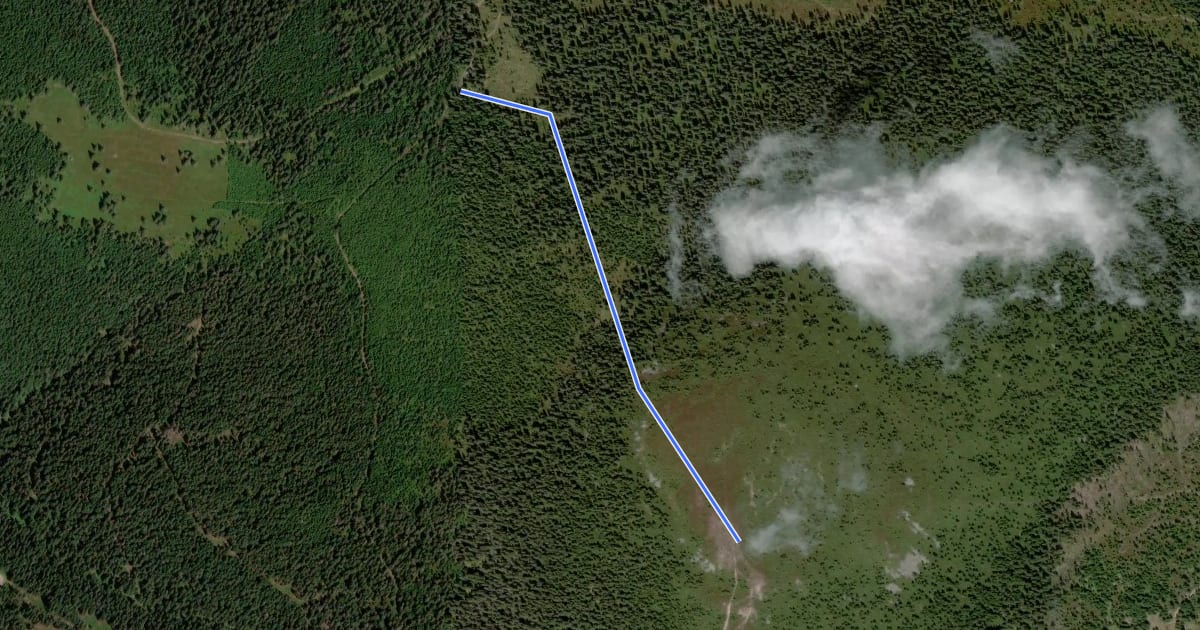 Маршрут intersecție traseul BA (la nord de Vf. Harghita Mădăraș) - Vf. Harghita Mădăraș на спутниковом снимке