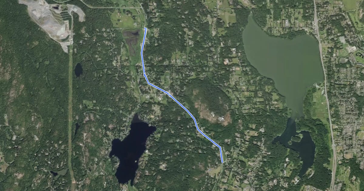 Маршрут Interurban Rail Trail на спутниковом снимке