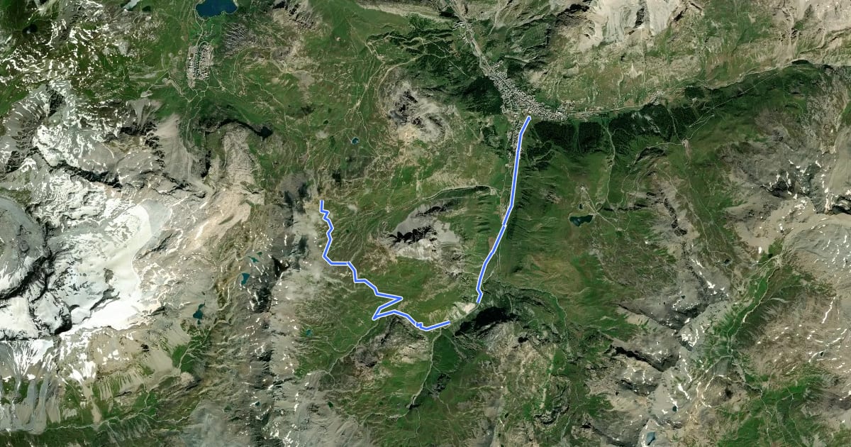 Маршрут Into the Wild на спутниковом снимке