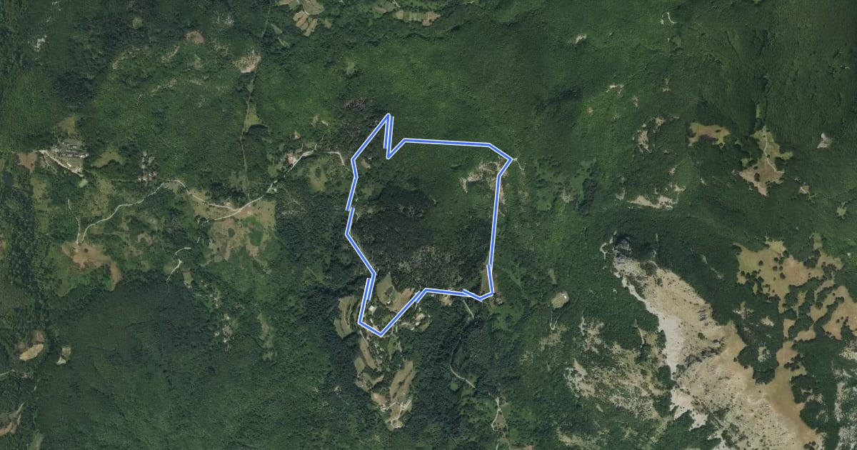 Маршрут Intorno al Monte Orecchiella на спутниковом снимке