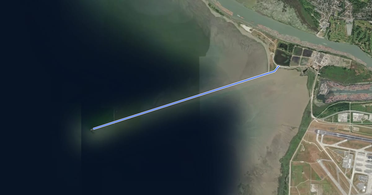 Маршрут Iona Jetty на спутниковом снимке